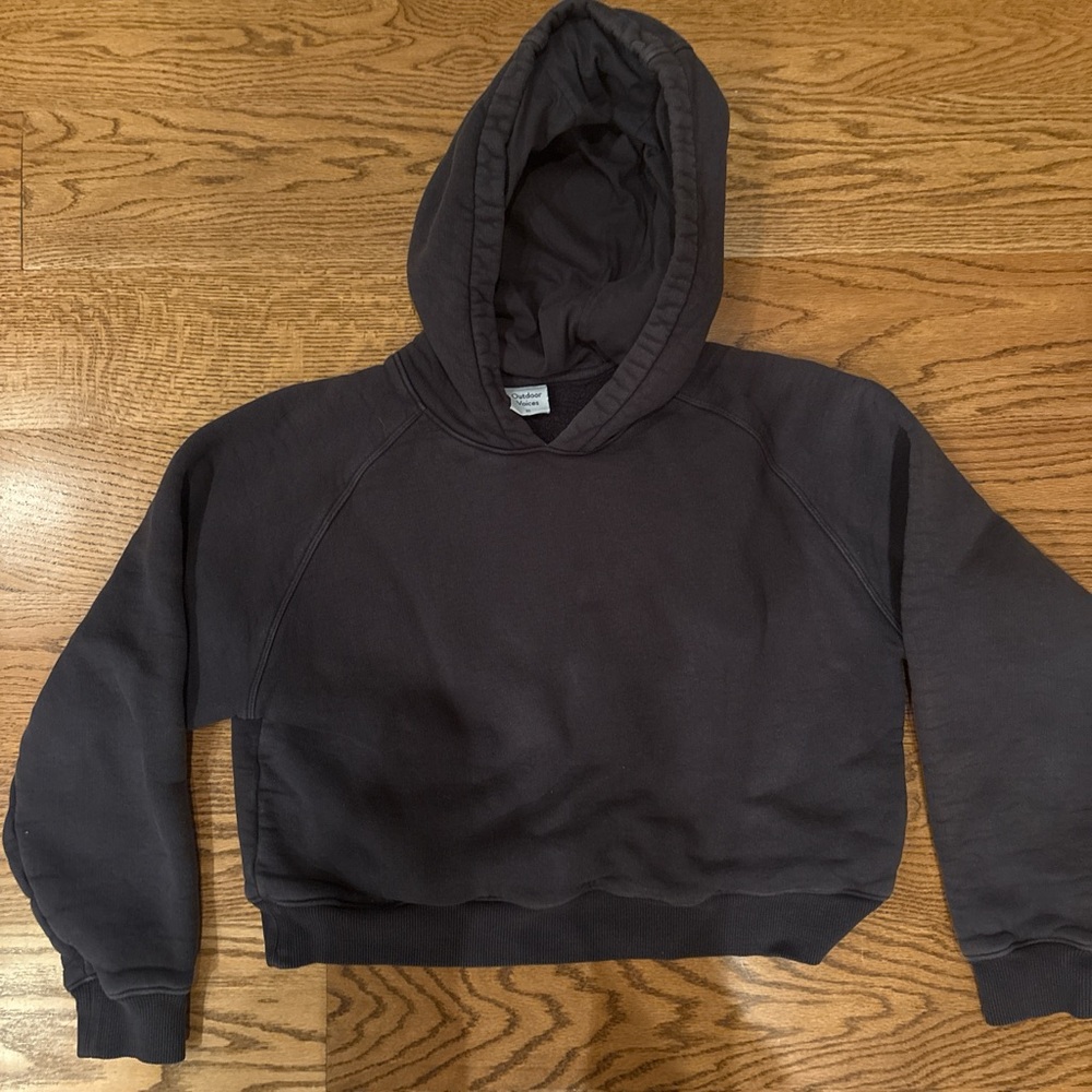 Outdoor Voices Black Cropped Sweater